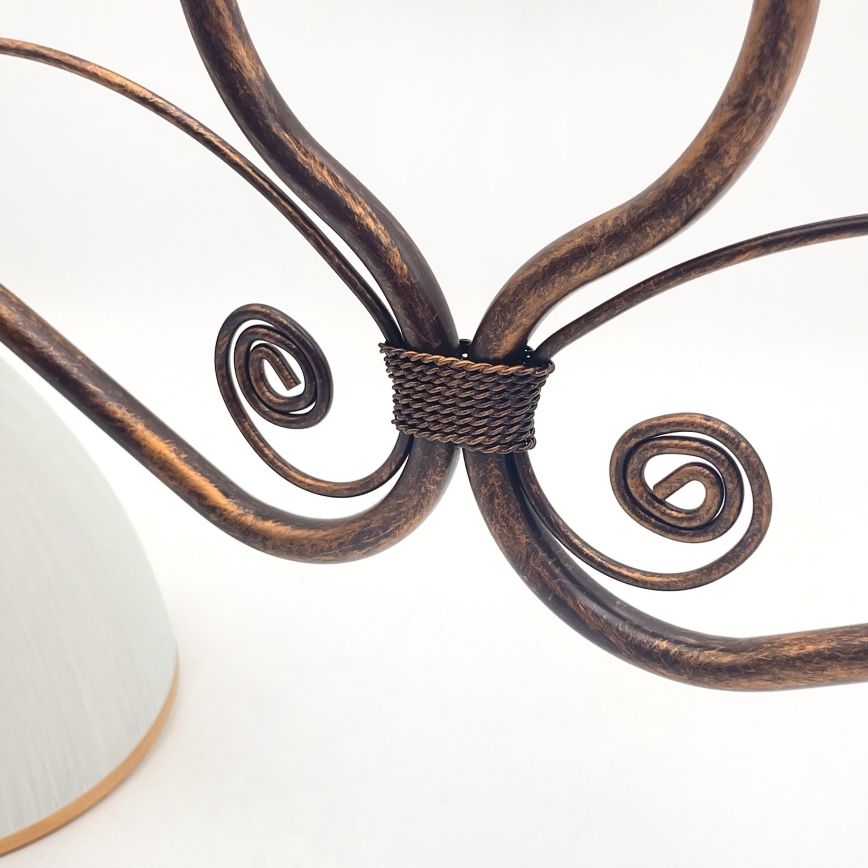 Hanglamp aan een ketting RETRO 2xE27/60W/230V koper/patina