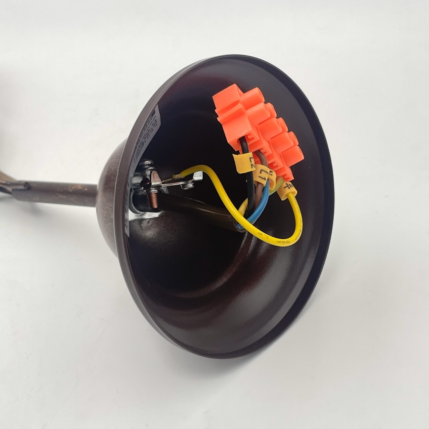 Hanglamp aan een ketting RETRO 2xE27/60W/230V koper/patina