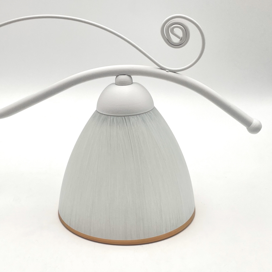 Hanglamp aan een ketting RETRO 2xE27/60W/230V mat wit