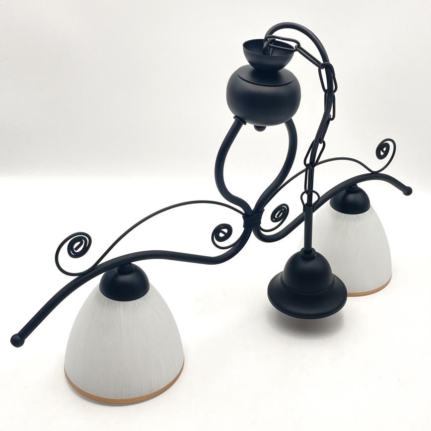 Hanglamp aan een ketting RETRO 2xE27/60W/230V mat zwart