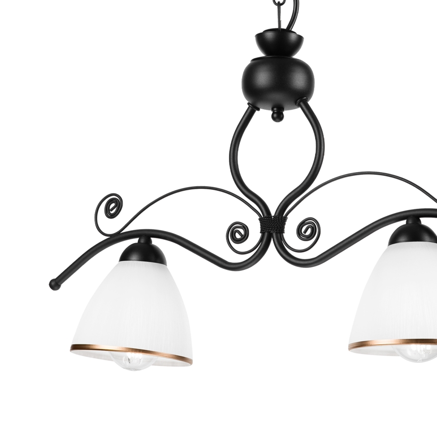 Hanglamp aan een ketting RETRO 2xE27/60W/230V mat zwart