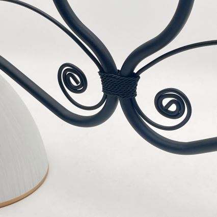 Hanglamp aan een ketting RETRO 2xE27/60W/230V mat zwart
