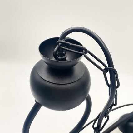 Hanglamp aan een ketting RETRO 2xE27/60W/230V mat zwart