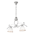 Hanglamp aan een ketting RETRO 2xE27/60W/230V zilver