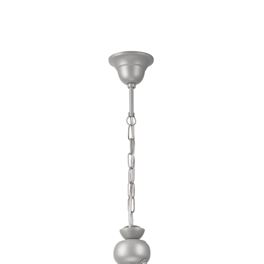 Hanglamp aan een ketting RETRO 2xE27/60W/230V zilver