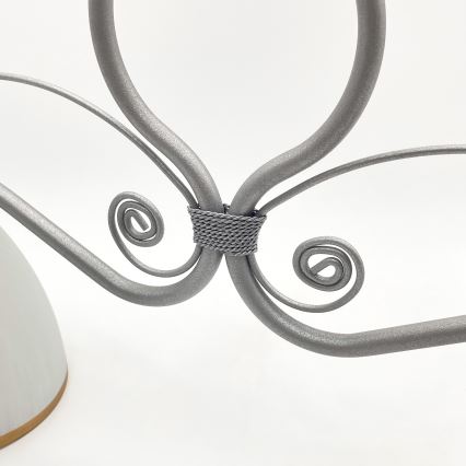 Hanglamp aan een ketting RETRO 2xE27/60W/230V zilver