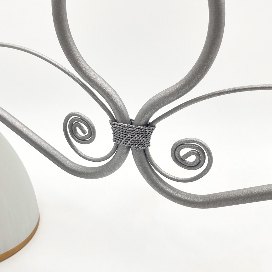 Hanglamp aan een ketting RETRO 2xE27/60W/230V zilver