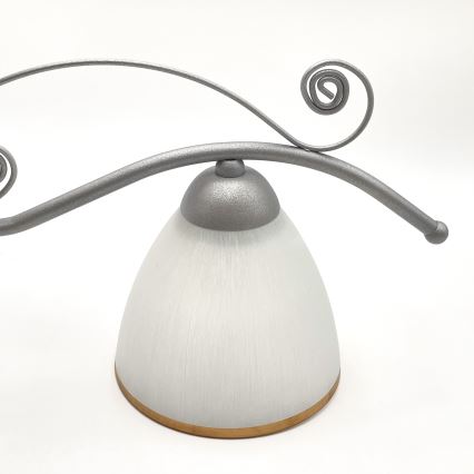Hanglamp aan een ketting RETRO 2xE27/60W/230V zilver