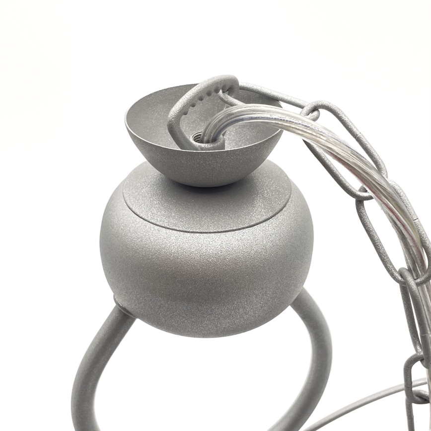 Hanglamp aan een ketting RETRO 2xE27/60W/230V zilver