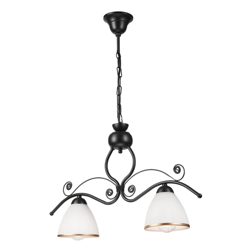 Hanglamp aan een ketting RETRO 2xE27/60W/230V zwart