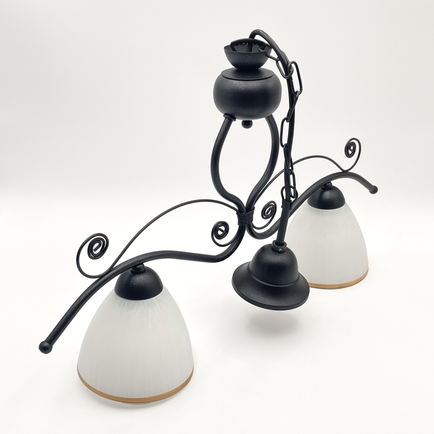 Hanglamp aan een ketting RETRO 2xE27/60W/230V zwart