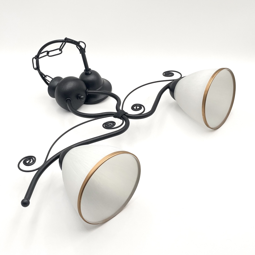 Hanglamp aan een ketting RETRO 2xE27/60W/230V zwart