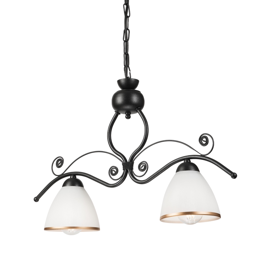 Hanglamp aan een ketting RETRO 2xE27/60W/230V zwart