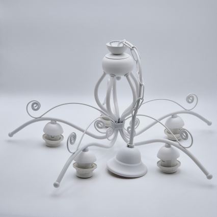 Hanglamp aan een ketting RETRO II 5xE27/60W/230V wit