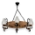 Hanglamp aan een ketting ROATA 6xE14/40W/230V diameter 70 cm beuken