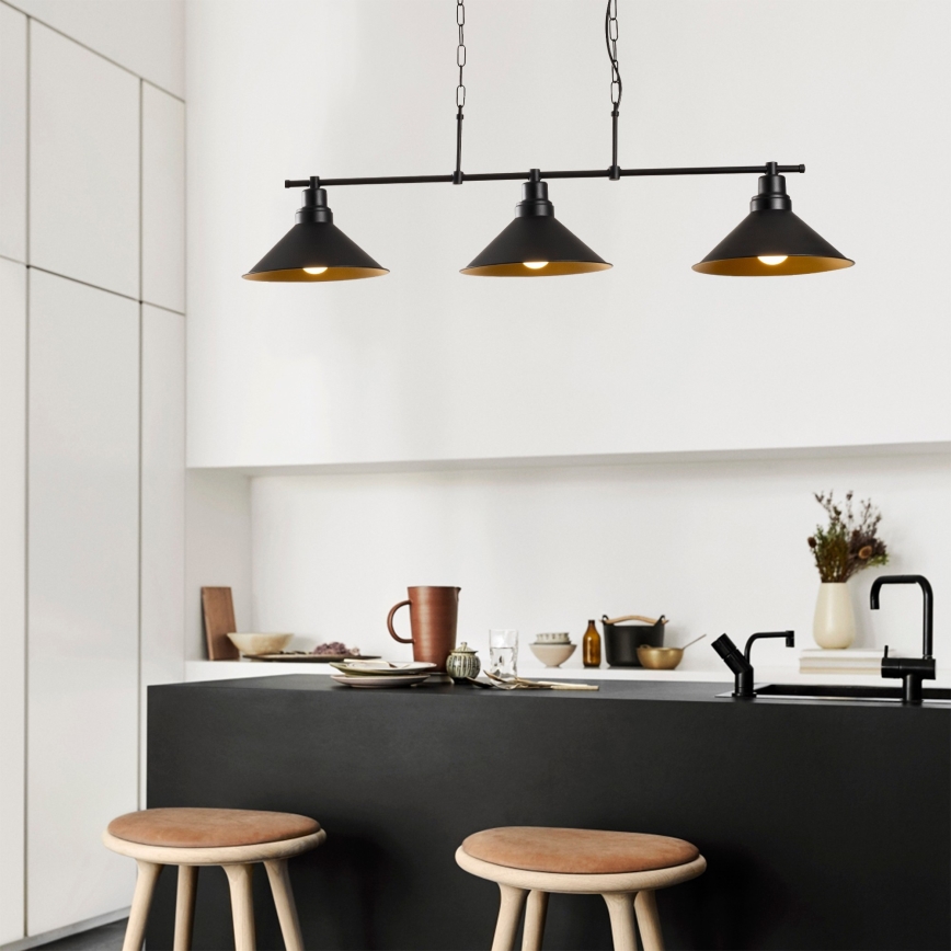 Hanglamp aan een ketting SIVANI 3xE27/100W/230V