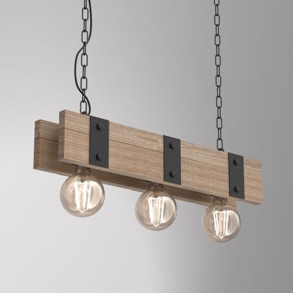 Hanglamp aan een ketting SODER 3xE27/60W/230V