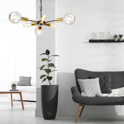 Hanglamp aan een ketting STARLA 6xE27/60W/230V