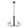 Hanglamp aan een ketting TIFFY 5xG9/5W/230V zwart
