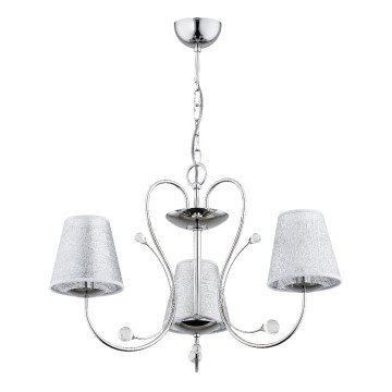 Hanglamp aan een ketting UNITY 3xE27/15W/230V glanzend chroom