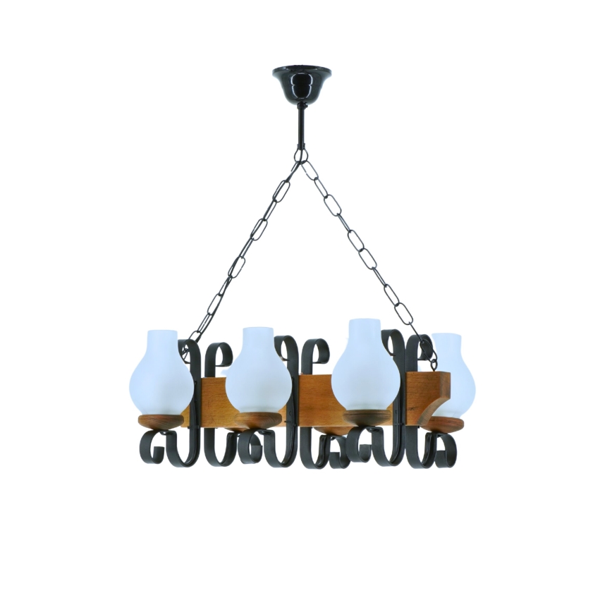 Hanglamp aan een ketting VELA 6xE14/40W/230V beuken