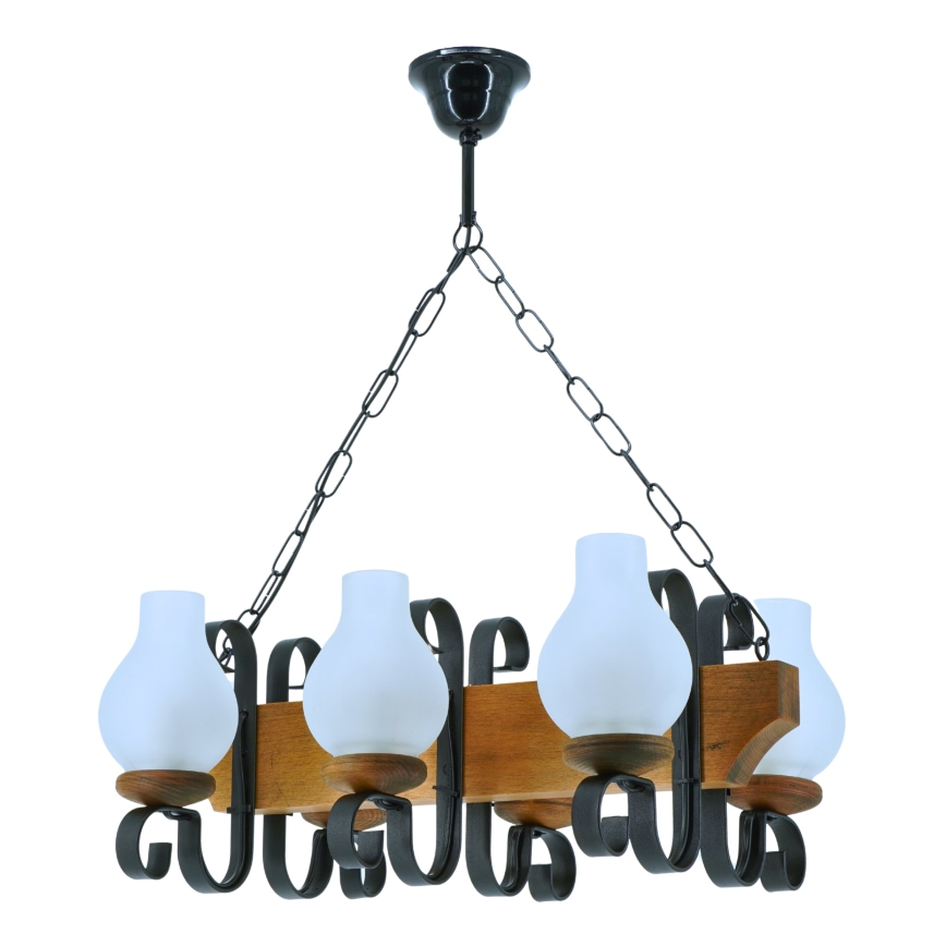 Hanglamp aan een ketting VELA 6xE14/40W/230V beuken