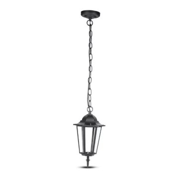 Hanglamp aan een ketting voor Buiten 1xE27/40W/230V IP44 zwart