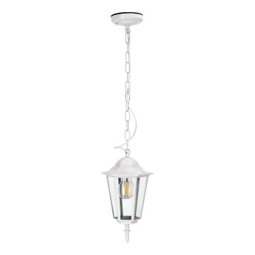 Hanglamp aan een ketting voor buiten 1xE27/60W/230V IP44 wit