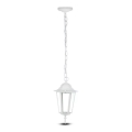 Hanglamp aan een ketting voor Buiten 1xE27/60W/230V IP44 wit