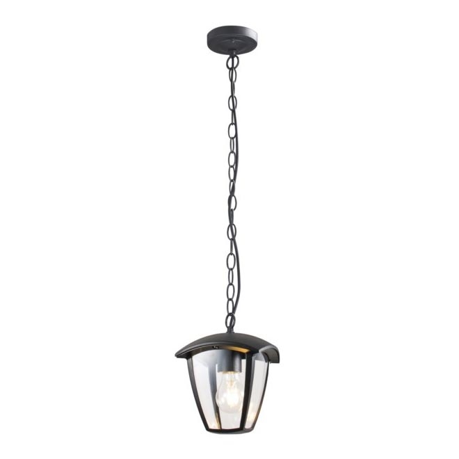 Hanglamp aan een ketting voor buiten SURVA 1xE27/60W/230V IP44 zwart