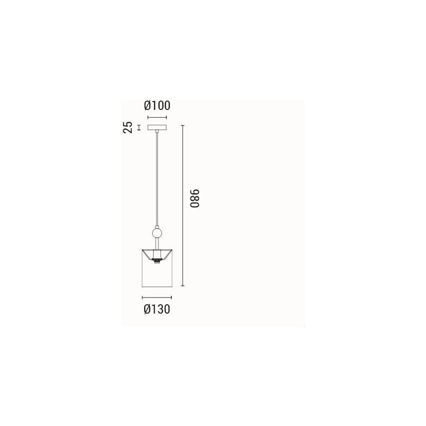 Hanglamp aan een koord 1xE14/15W/230V