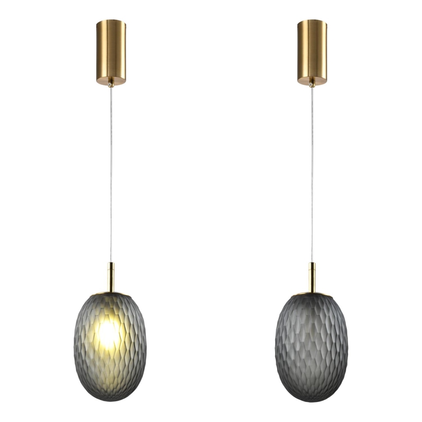 Hanglamp aan een koord 1xE14/25W/230V grijs diameter 15 cm