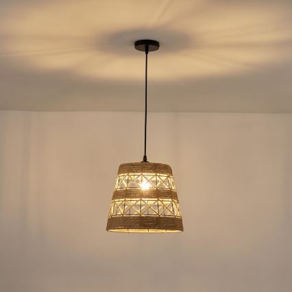 Hanglamp aan een koord 1xE27/15W/230V beige