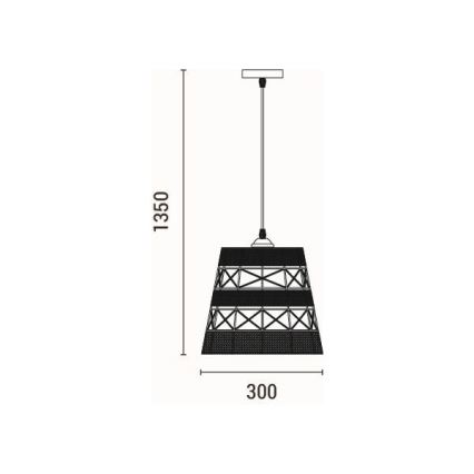 Hanglamp aan een koord 1xE27/15W/230V beige