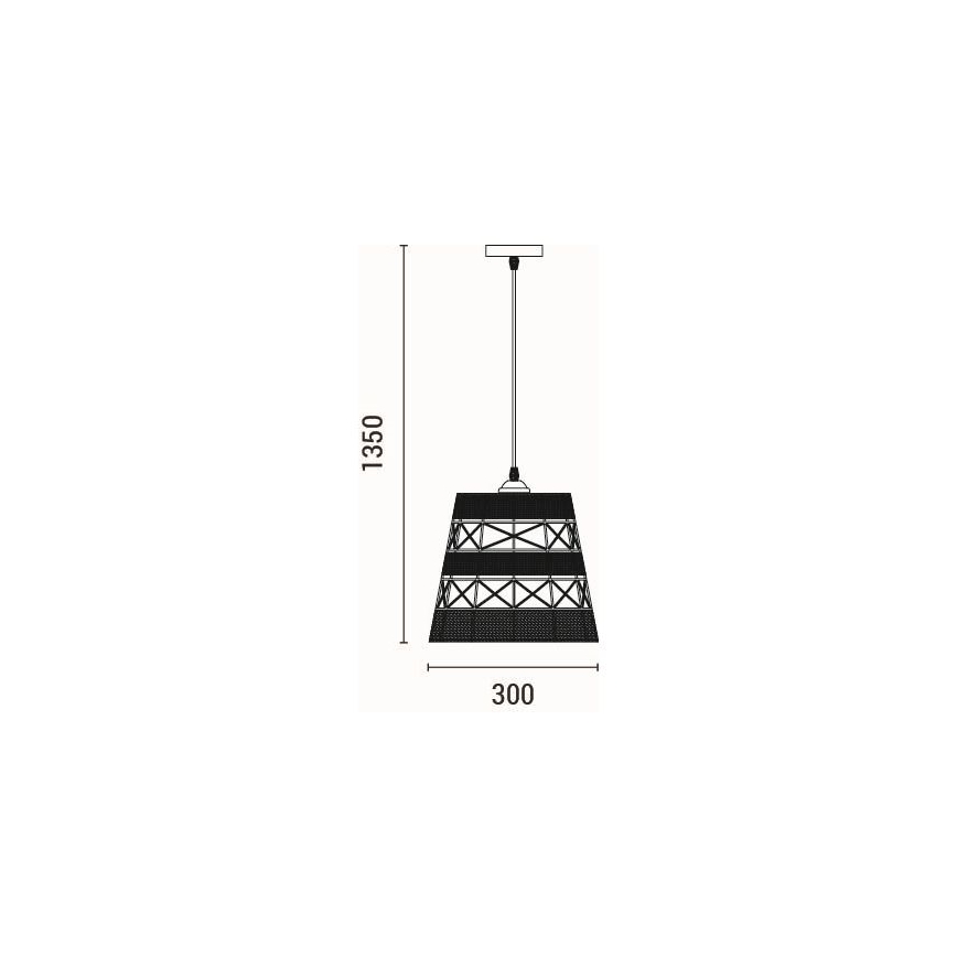 Hanglamp aan een koord 1xE27/15W/230V beige