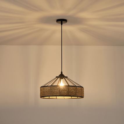 Hanglamp aan een koord 1xE27/15W/230V beige