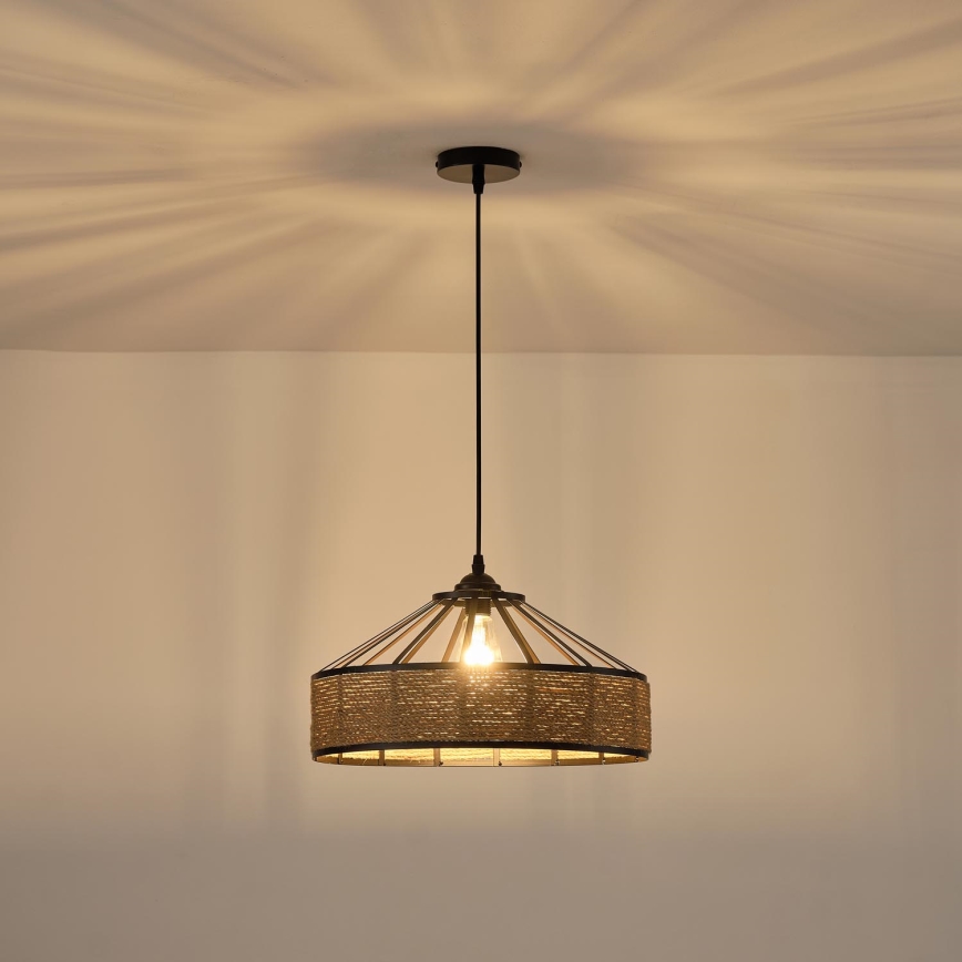 Hanglamp aan een koord 1xE27/15W/230V beige