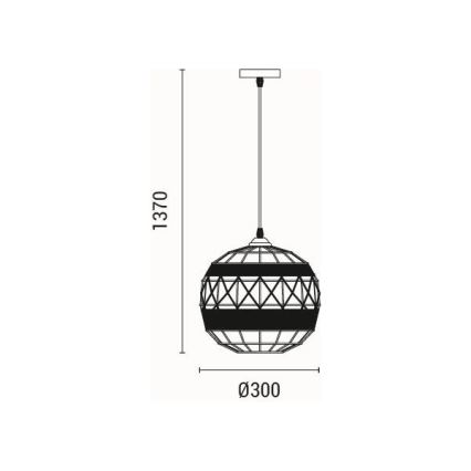 Hanglamp aan een koord 1xE27/15W/230V beige