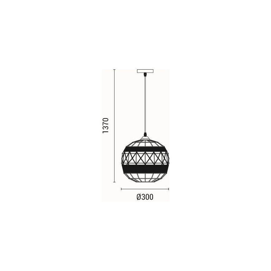 Hanglamp aan een koord 1xE27/15W/230V beige