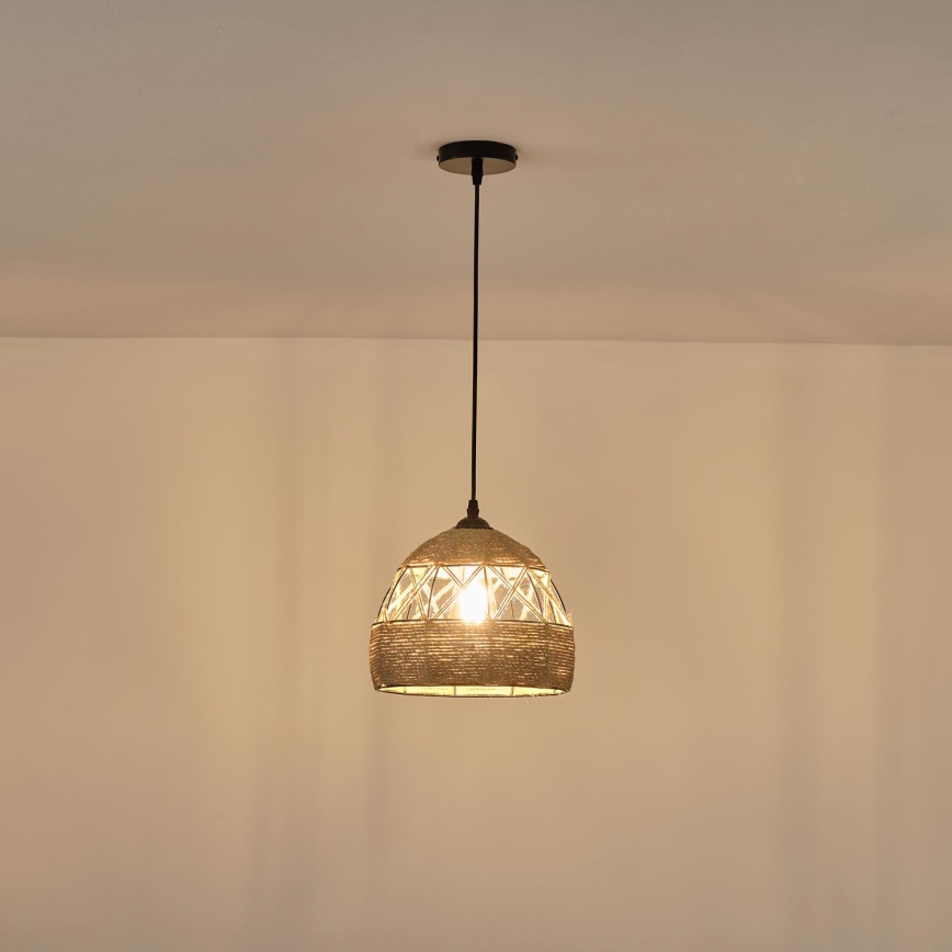 Hanglamp aan een koord 1xE27/15W/230V beige