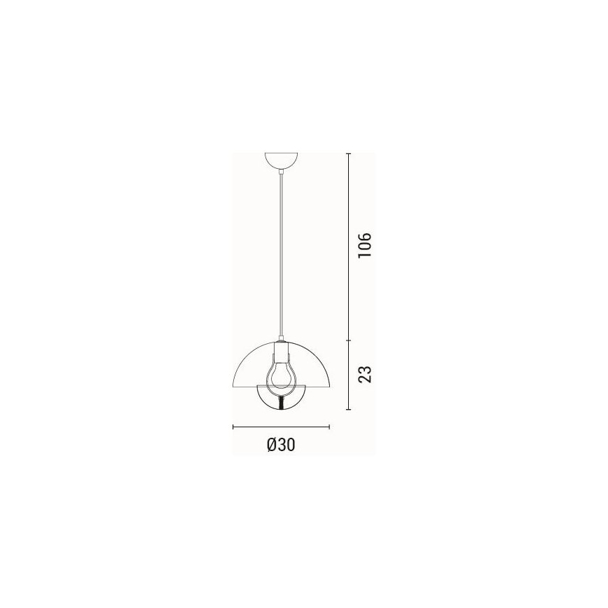 Hanglamp aan een koord 1xE27/15W/230V blauw