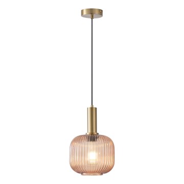 Hanglamp aan een koord 1xE27/15W/230V bruin diameter 20 cm
