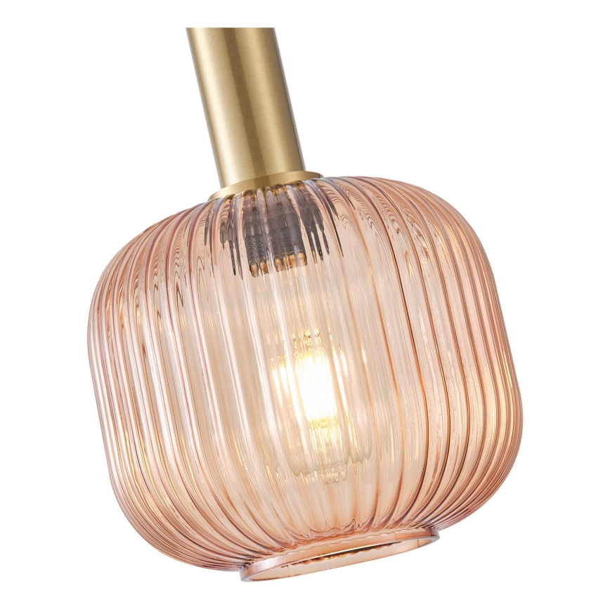 Hanglamp aan een koord 1xE27/15W/230V bruin diameter 20 cm