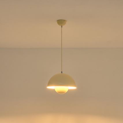 Hanglamp aan een koord 1xE27/15W/230V crème