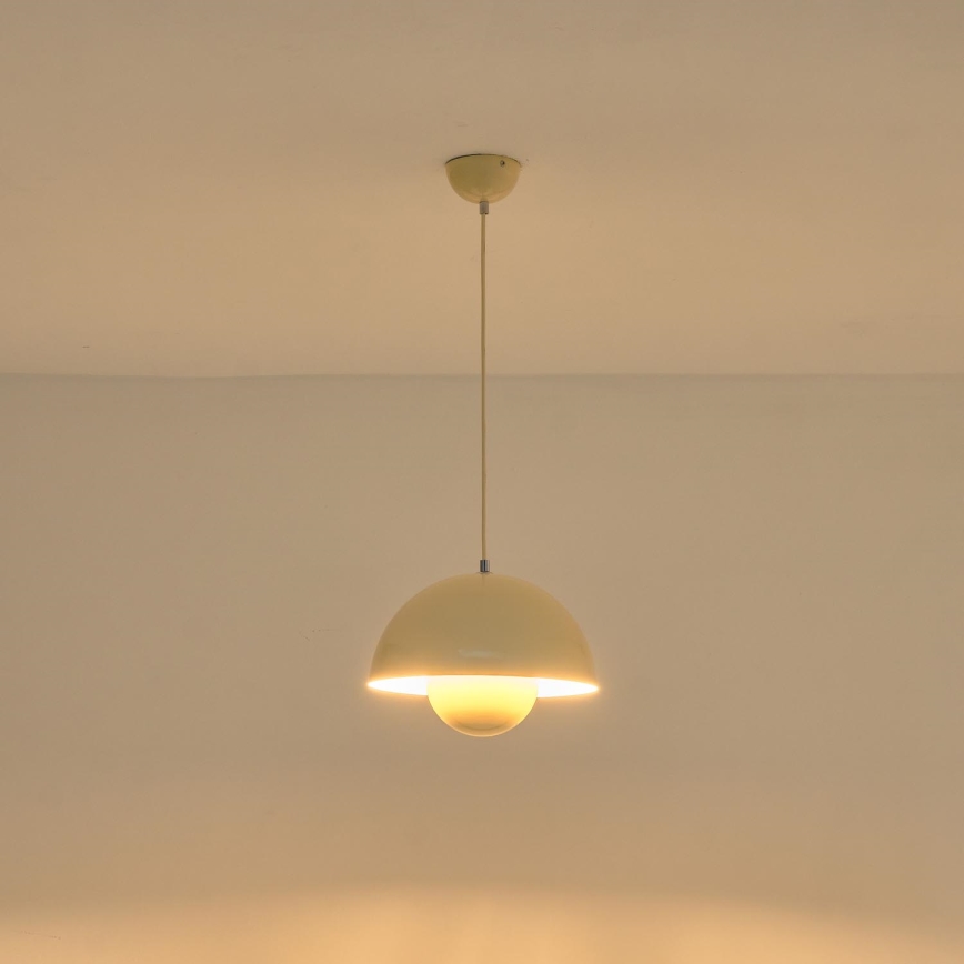 Hanglamp aan een koord 1xE27/15W/230V crème