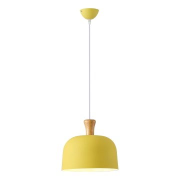 Hanglamp aan een koord 1xE27/15W/230V geel pr. 27 cm