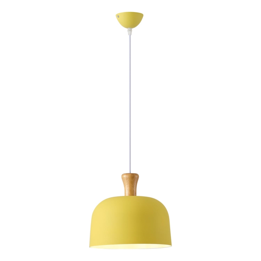 Hanglamp aan een koord 1xE27/15W/230V geel pr. 27 cm