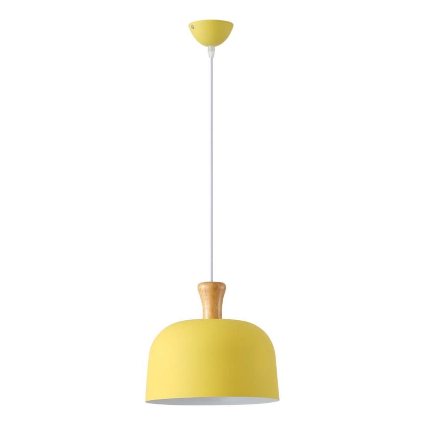 Hanglamp aan een koord 1xE27/15W/230V geel pr. 27 cm