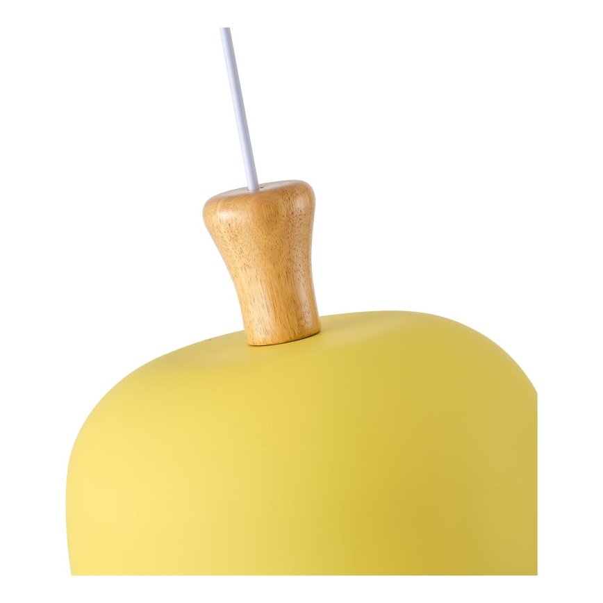 Hanglamp aan een koord 1xE27/15W/230V geel pr. 27 cm