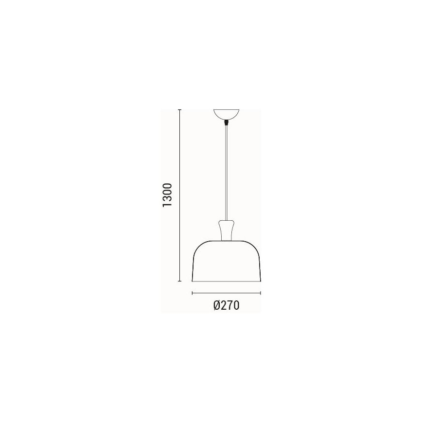 Hanglamp aan een koord 1xE27/15W/230V geel pr. 27 cm